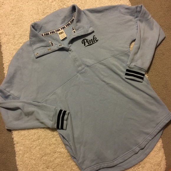 PINK Victoria's Secret Tops - VS PINK Quarter Collar Pullover Sweatshirt